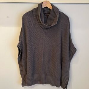 Gray Poncho Sweater